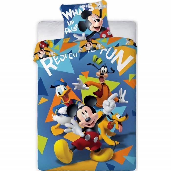 Mickey Parure De Lit Enfant Mickey Disney Housse De Couette Cdiscount Maison