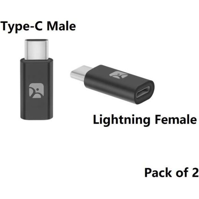 Adaptateur USB type-c femelle vers Lightning mâle, PD 18W données de Charge  et de synchronisation rapides p - USB-C Adapter - JB5629 - Cdiscount  Informatique