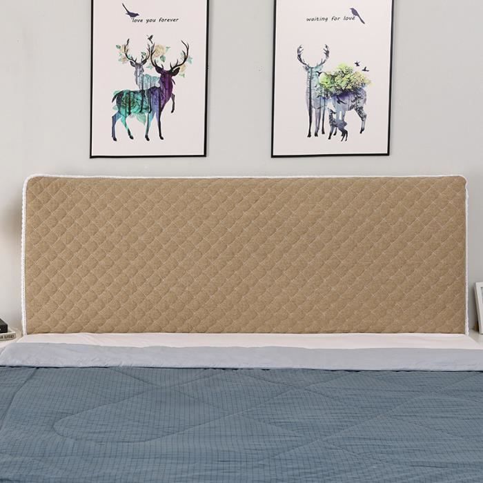 Housse De Tête De Lit Élastique - 90-110cm, Polyester/Élasthanne, Pour Lits Bois/Cuir