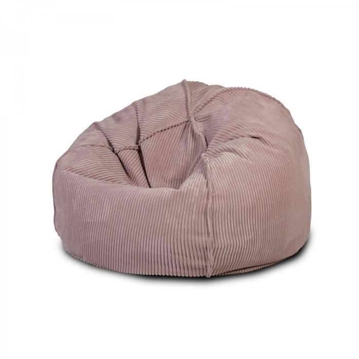 Pouf Poire Fauteuil Velours côtelé Sacoche Marron brillant