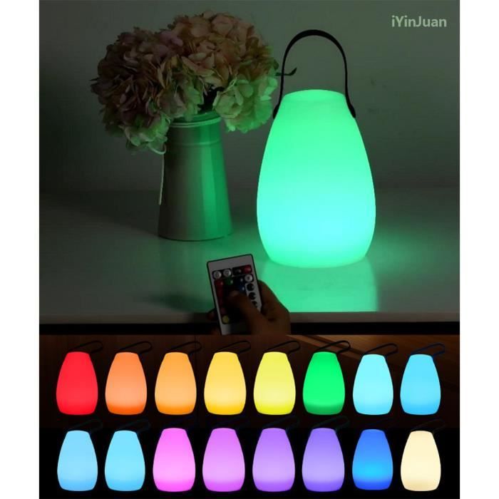 Lampe de table extérieure à LED multicolore sans fil H45 cm - HEMERA