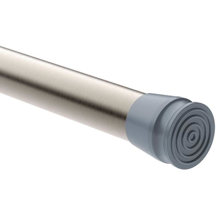 Tringle à rideau réglable en métal avec bouton décoratif pour