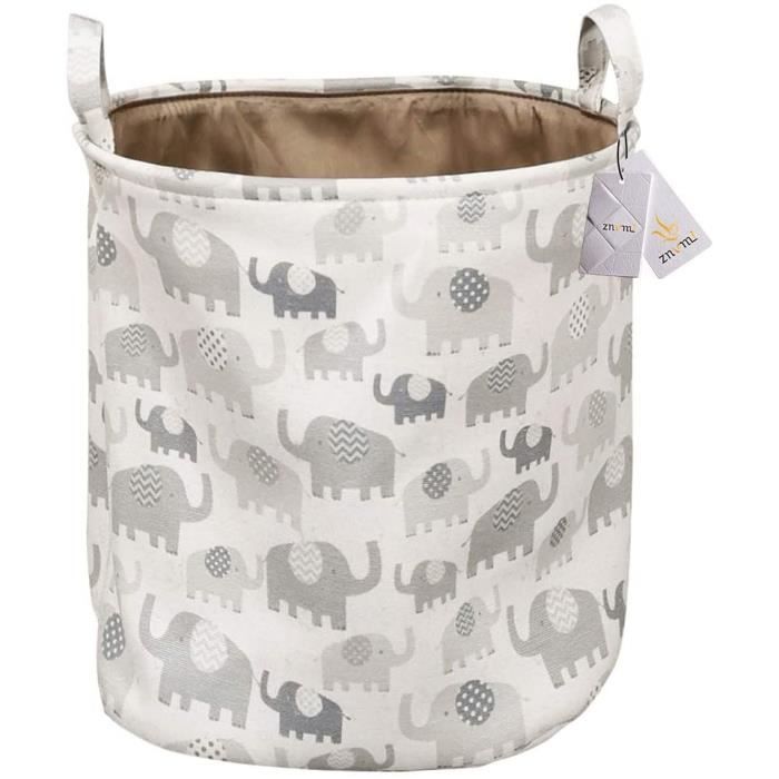 Panier De Rangement Pliable Znvmi – Motif Chat à Pois Roses, Dimensions 35x40 Cm, En Toile Avec Armature EVA – Pour Jouets, Linge, Chambre D’enfant - 2