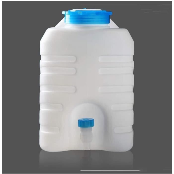 Bidon D'eau Portable 10L à 23L - PETG Qualité Alimentaire - Grande Ouverture, Poignée - Pour Camping, Pique-nique, Urgence
