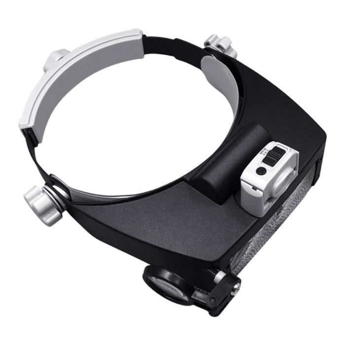 Loupe optique,Loupes à bandeau LED mains libres, pour bijoux, montre