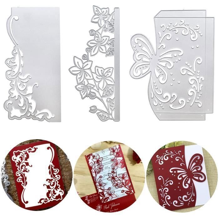 10 Dies Découpe Papillon Scrapbooking - Acier Carbone Pour Carte DIY, Album Photo