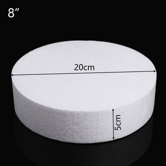 Gâteau Factice Rond En Polystyrène 15cm - Lerouge En Vert - Blanc - Neuf