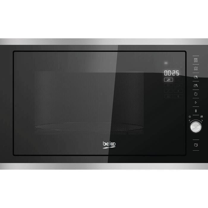 Micro-ondes encastrable - BEKO - MGB25333X - 25L - 900W - Inox & Noir