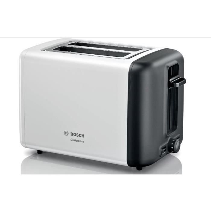 Bosch TAT3P421 toaster 2 slice(s) 970 W Black, White