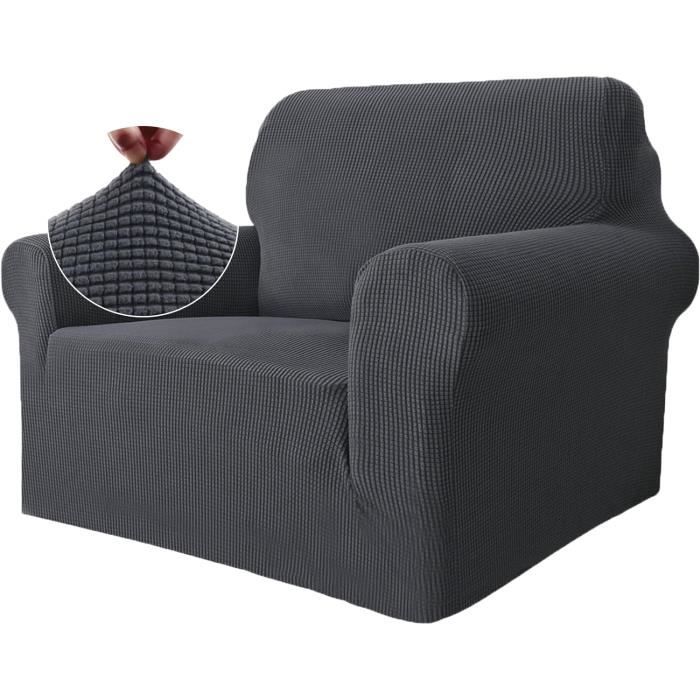 CYCACO Housse Fauteuil 1 Place Avec Accoudoirs, Jacquard Housse Canape