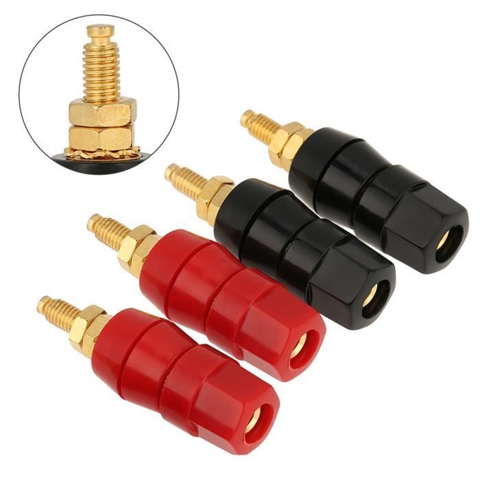 2 Paire poteaux reliure M5 Fil Amplificateur Connecteur Fiche banane