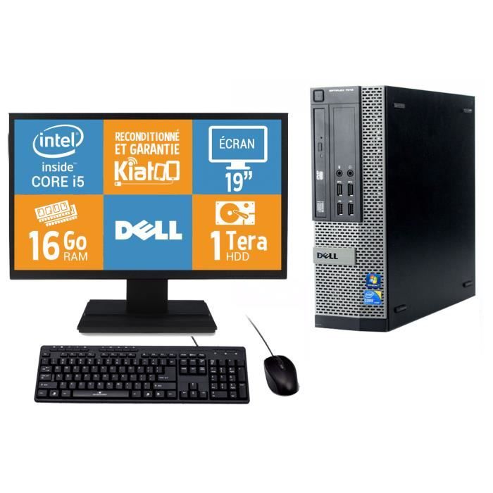 Pc Bureau Dell Optiplex 7010 Intel Core I5 16 Go Ram 1 To Disque Dur Tft 19 Ordinateur De Bureau Reconditionne W7 Prix Pas Cher Cdiscount
