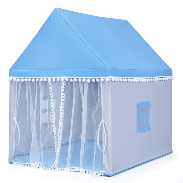 DREAMADE Tente Enfant 105x120x140CM Cabane Enfant Portatif avec Moustiquaire & Fenêtre Maillée, Chateau pour Garçons Filles Bébé avec Tapis Épais pour Intérieur et Extérieur (Beige+Gris DREAMADE Tente Enfant 105x120x140CM Cabane Enfant Portatif avec Moustiquaire & Fenêtre Maillée, Chateau pour Garçons Filles Bébé avec Tapis Épais pour Intérieur et Extérieur (Beige+Gris