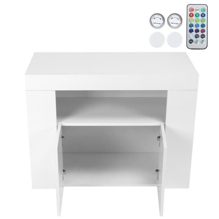 Meuble TV,Banc TV Moderne,Meuble De Rangement Blanc 120x40,5x35 Cm Bois Ingenierie Cds19914 91138576