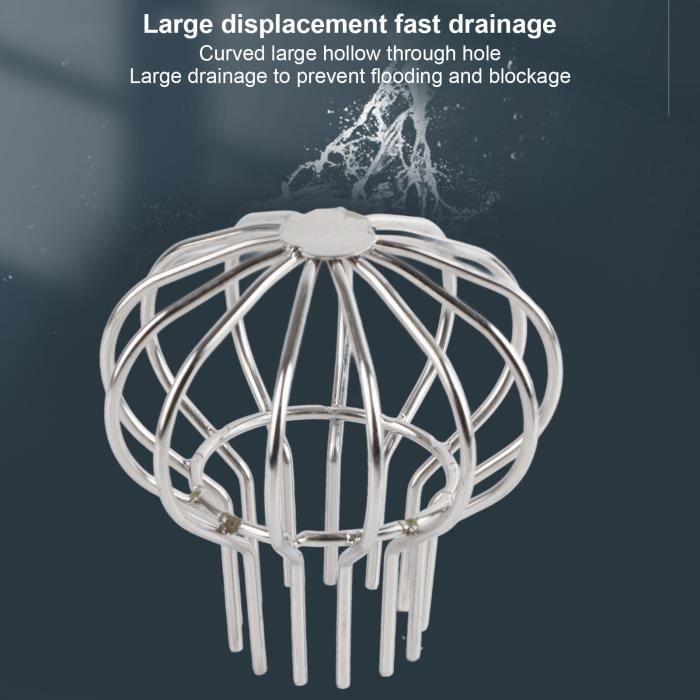 Siphon De Sol Acier Inoxydable 90mm - Anti-Blocage Pour Drainage Extérieur - Terrasse, Jardin, Balcon
