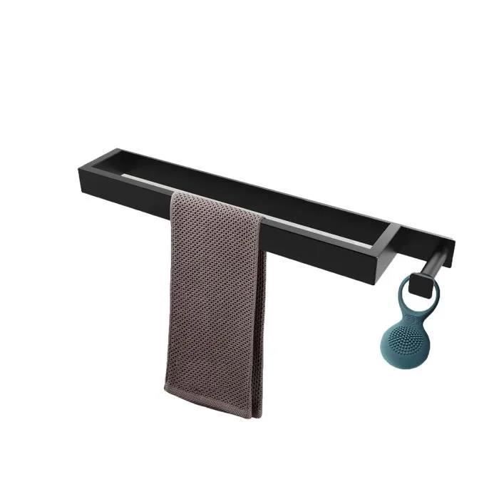 Melairy Porte-Serviette 40CM En Acier Inoxydable SUS 304 Brossé - Installation Auto-adhésive Sans Percage Pour Salle De Bain