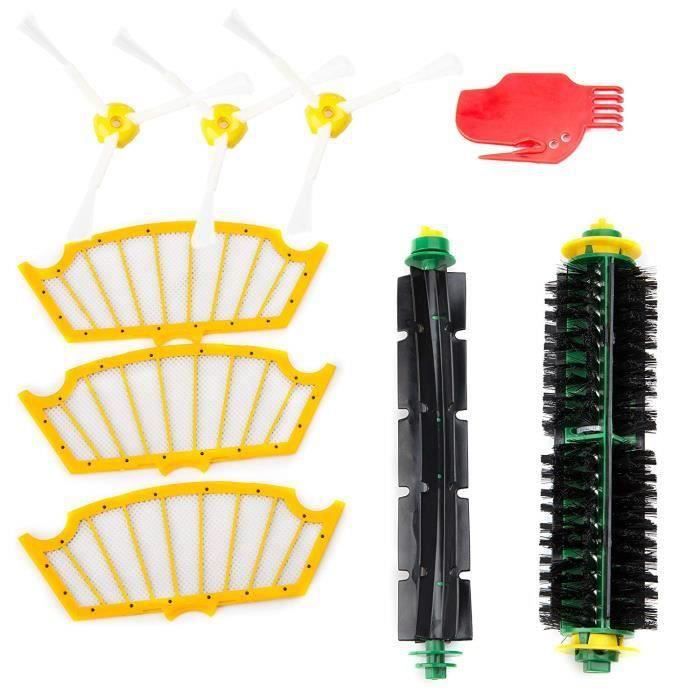Lntyq Kit brosse pour Roomba série 600 - Kit de 10 pièces accessoires