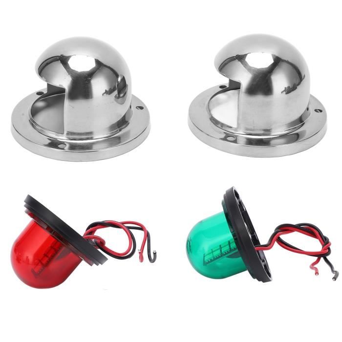 Lot De 2 Lampes De Navigation LED Rouges Et Vertes Pour Bateau - Étanches 12-24V SPORTARC - Feux De Position Arc Et Poupe