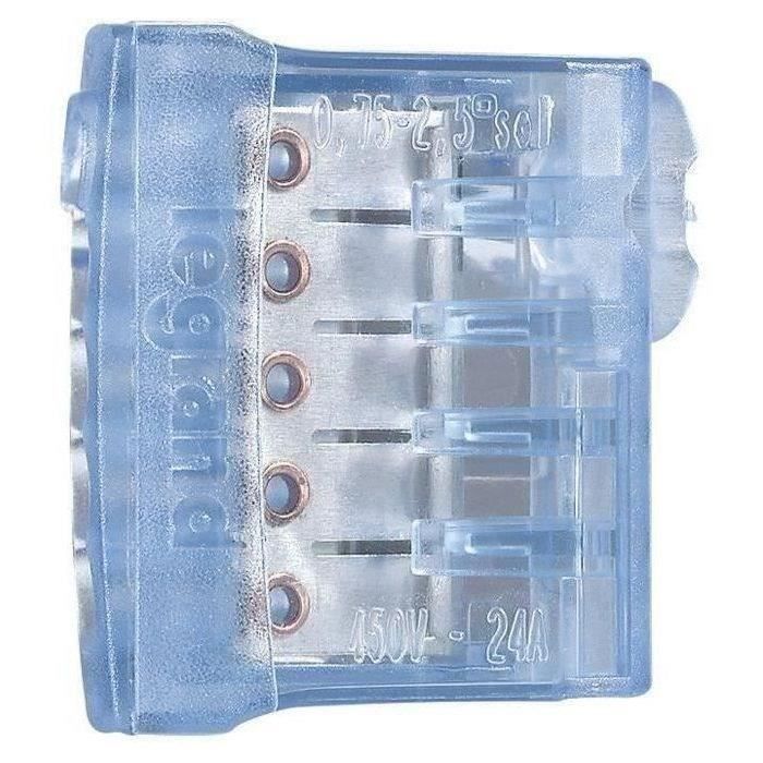 Borne de connexion sans outils Nylbloc automatique - 9 connexions - 5 fils