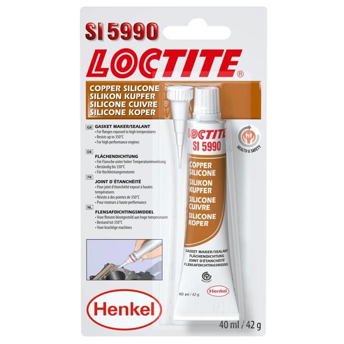 Loctite PATE A JOINT CARTER MOTEUR SILICONE CUIVRE 5990 TUBE 40 ml Marron - vue 1