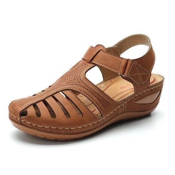 Sandales Tongs Bohème Taille 36 - Nu-pieds Plat Confort, Marron, Occasion Bon état