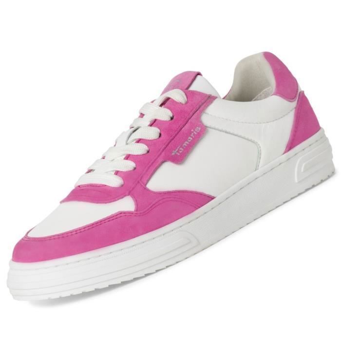 tamaris Baskets Femme - TAMARIS - 1-23617-42/510 - Daim-Nubuck - Lacets - Rose