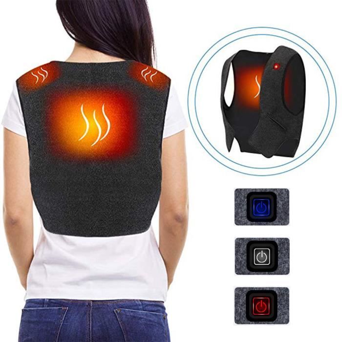 Veste Chauffante /Électrique 5V V/êtements Plus Chauds Pour Hommes Et Femmes Avec 3 Niveaux De Temp/érature R/églables Gilet Chauffant /Électrique Pour Randonn/ée En Plein Air Moto Gilet Chauffant USB