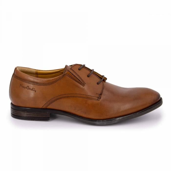 Derbies en cuir marron pour homme PIERRE CARDIN LECCECAR AW 21 96 WILEX 73 Tailles 40 a 46