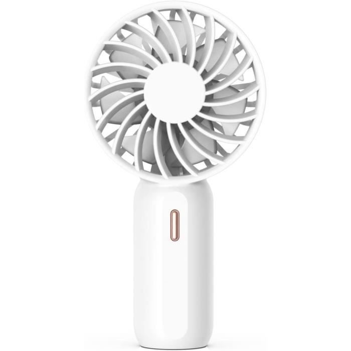 Ventilateur Portatif Refluxe - 4 Vitesses, Rechargeable USB, Batterie Longue Durée, Miroir Intégré Pour Hommes Et Femmes