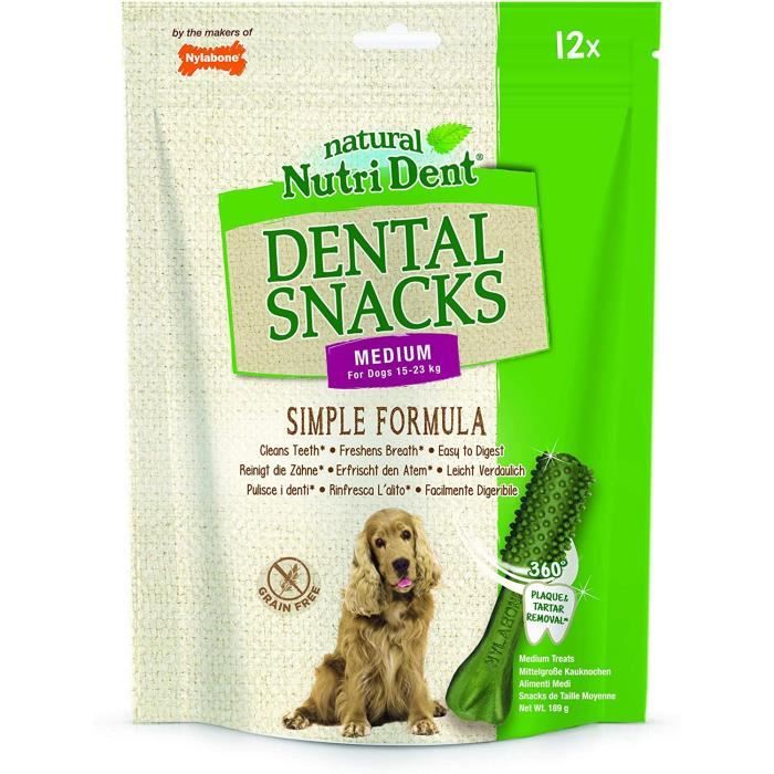 Nylabone Nutri Dent Snacks Dentaires Naturels pour Chien Moyen Pesant