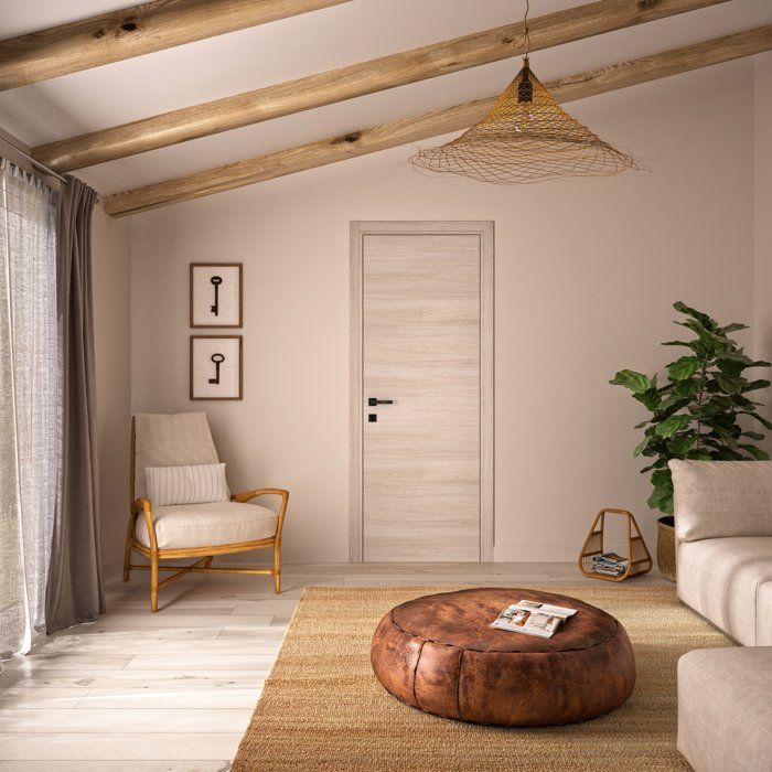 Bloc porte avec huisserie réversible et ajustable - OPTIMUM - Premium - Chêne blond - H 204 x Ep 44 x L 73 cm
