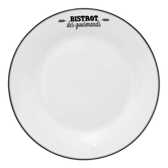 Lot de 6 Assiettes à Dessert Bistrot 20cm Blanc