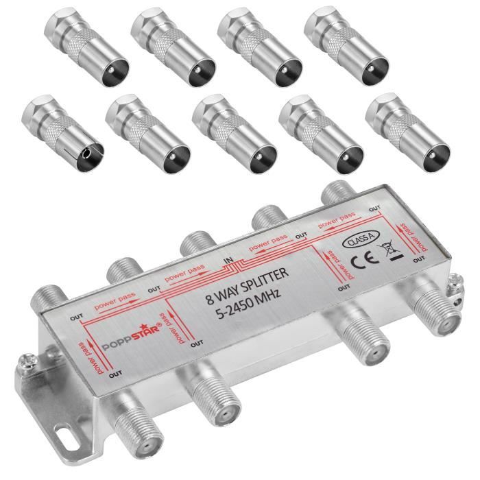 Répartiteur D'antenne Satellite, TV, TNT 2 Sorties + 3 Fiche - Foto 4