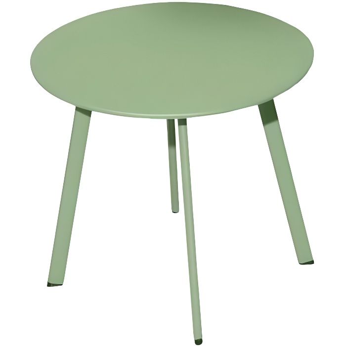 table basse de jardin en acier - proloisirs - massai - vert - 40x35 cm - contemporain