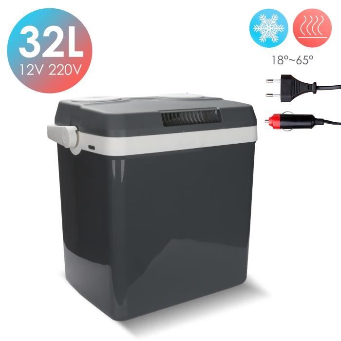 Riossad Glacière électrique 32L Minifrigidaire 230V12V camping