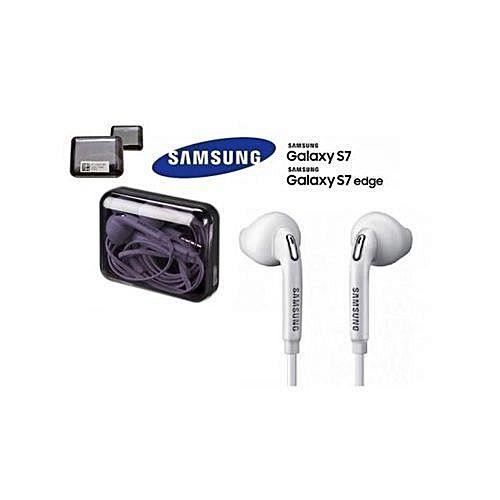 MOBITECH@ Samsung Kit Piéton Ecouteurs stéréo Originale Samsung Serie- S7 -S7 Edge -EO-EG920BW-noir