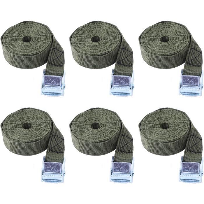 Lot De 2 Sangles à Cliquet - 10 Cm De Large, Réglables 100-145 Cm - Pour Déménagement, Transport Moto, Matelas - 2