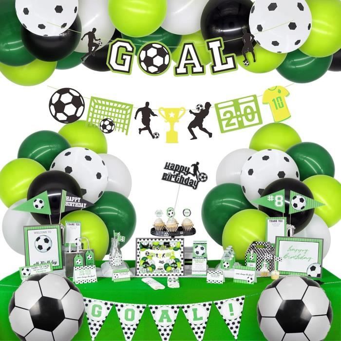 Amycute Vaisselle Decoration Anniversaire Football Fournitures Fête Assiettes Carton Tasses