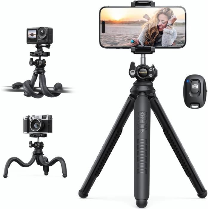 Mini Trépied Avec Télécommande Bluetooth - Pour Smartphone Et Appareil Photo - Trépied Pliable Portable