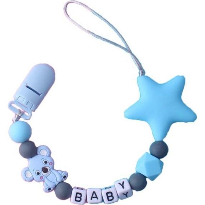 COTTONBEBE Attache Tetine en Coton, Attache Sucette pour Garçon et Fille,  Attache Tétine Bébé, Accroche Tetine Bebe avec Plastique-Clip, Pacifier  Clip Chain, Nouveau-né Cadeau, 2 PCS : : Bébé et Puériculture