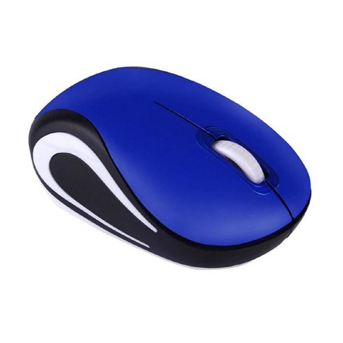 Mini Souris Optique Mignon DPI 2.4GHz Sans fil 2000 bleubleu