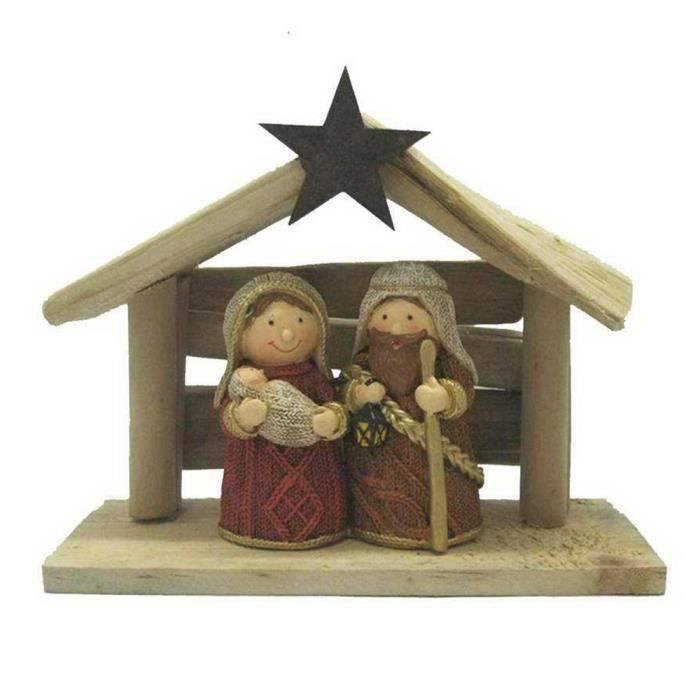 Personnage de la CrèChe de NoëL avec Maison en Bois Ornements de la