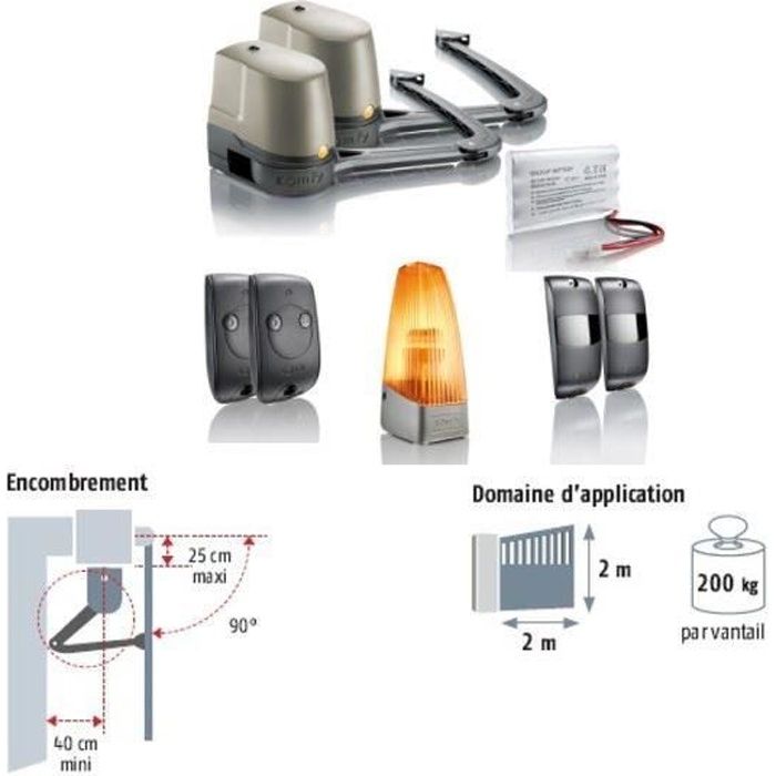 Motorisation de portail à bras somfy evolvia 400