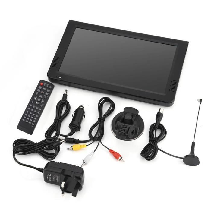 Télé Portable 14 Pouces HD 1080P - Analogique/Numérique, Batterie 1800mAh, Antenne - Pour Voiture, Chambre, Camping
