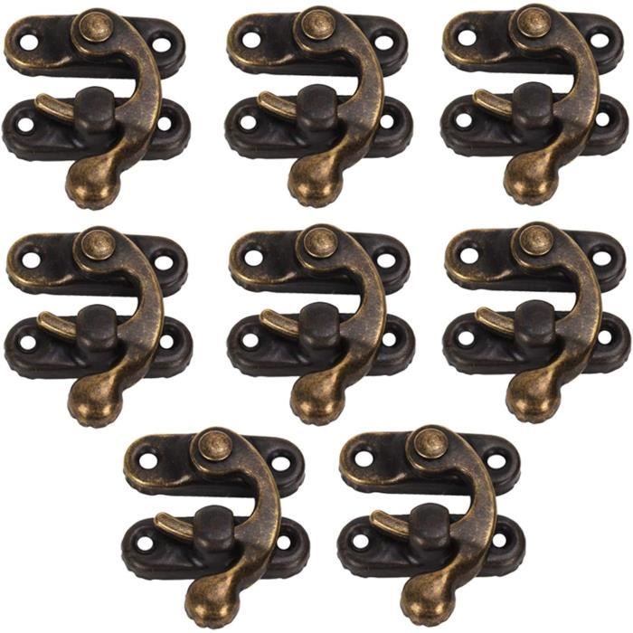 12 Pièces Antique Gauche Droite Loquet Crochet Moraillon