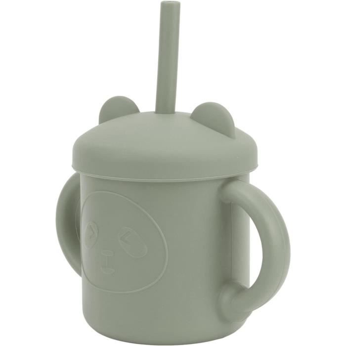 Gobelet Sans Bec Munchkin Tasse D'Apprentissage Munchkin Silicone - 60ml - Transition Bébé 4 Mois - Menthe - Sans BPA Gourde Personnalisable Enfant