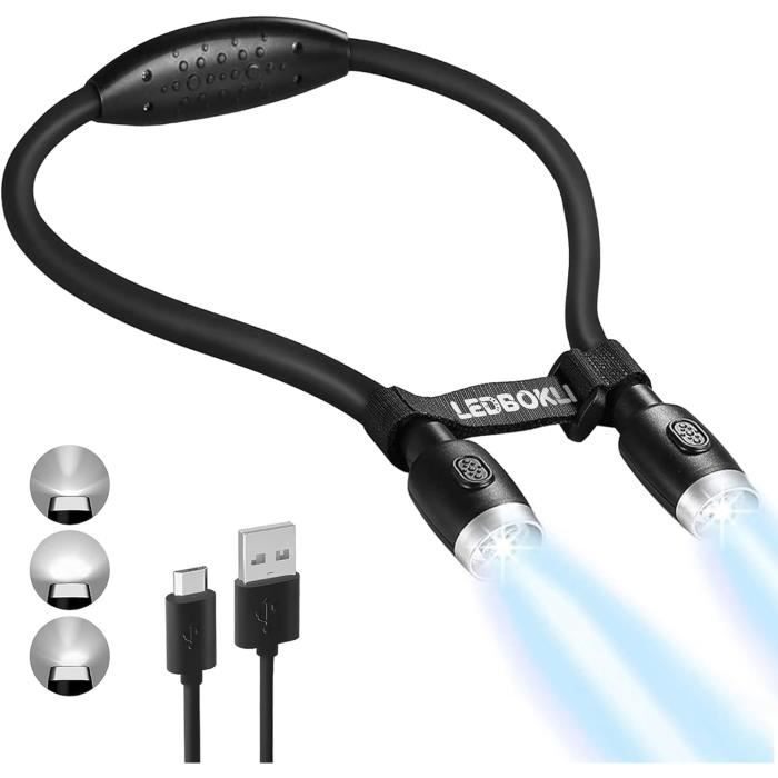 Lampe de lecture tour de cou rechargeable – 1800 mAh, éclairage confortable, lecture 10 à 80 H, idéale voyage et cadeau | Leroy Merlin Lampe de lecture tour de cou rechargeable – 1800 mAh, éclairage confortable, lecture 10 à 80 H, idéale voyage et cadeau | Leroy Merlin