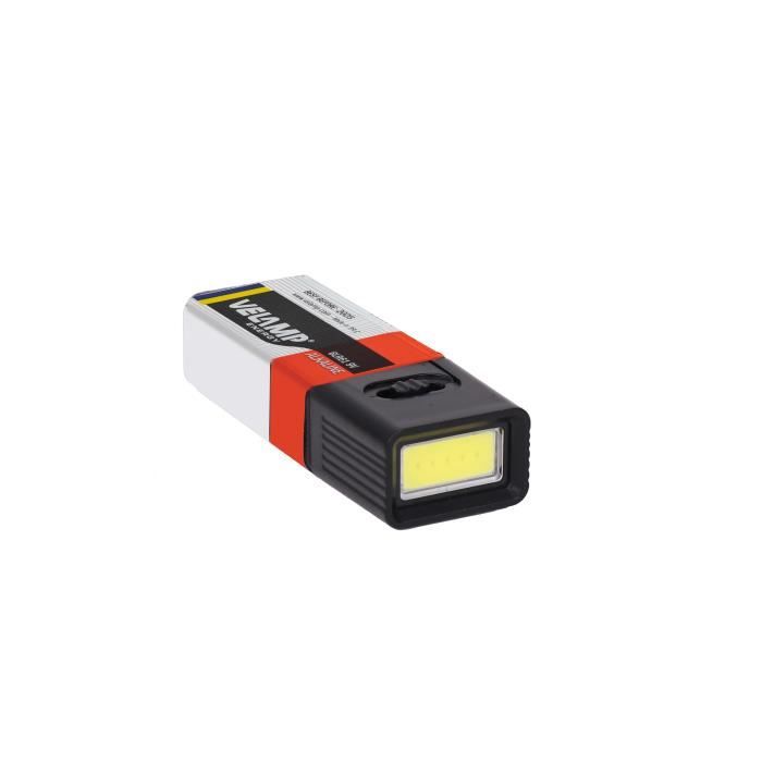 Lampe de poche - SNICKER - Lampe torche LED COB - 50 lumens - Pile 9V - Autonomie 10h Lampe de poche - SNICKER - Lampe torche LED COB - 50 lumens - Pile 9V - Autonomie 10h