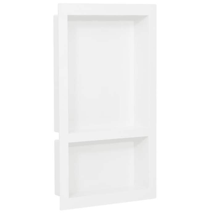 VidaXL Niche de douche avec 2 compartiments Blanc brillant 41x69x9 cm 151398