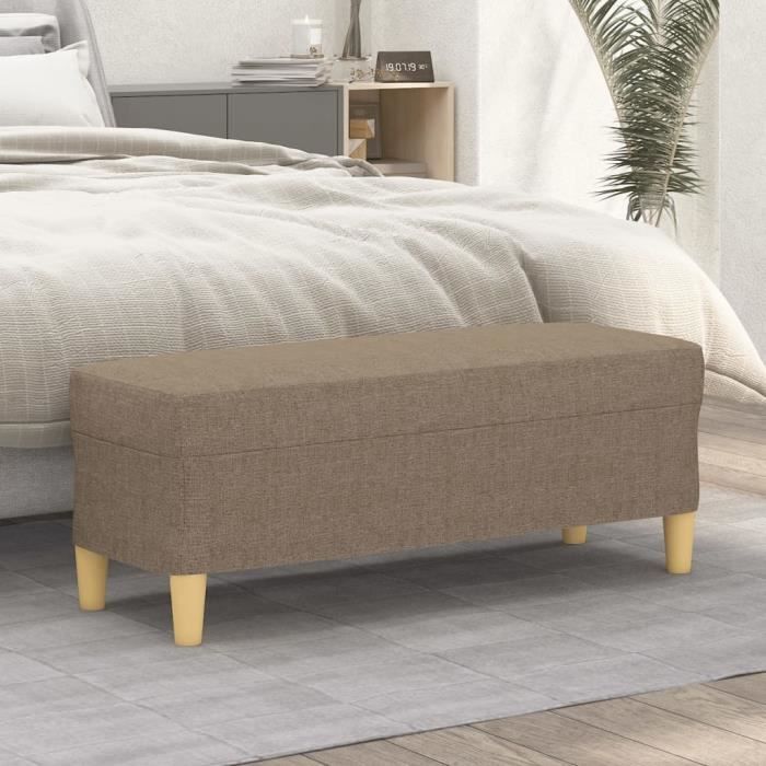349382 vidaXL Banc Taupe 100x35x41 cm Tissu